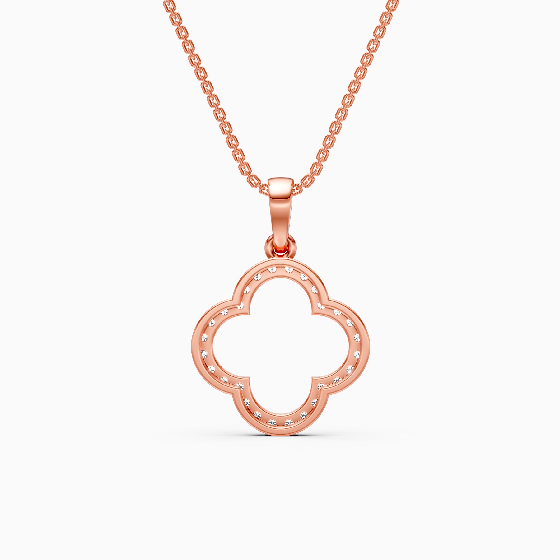 Clover Lab Grown Diamond Pendant Necklace